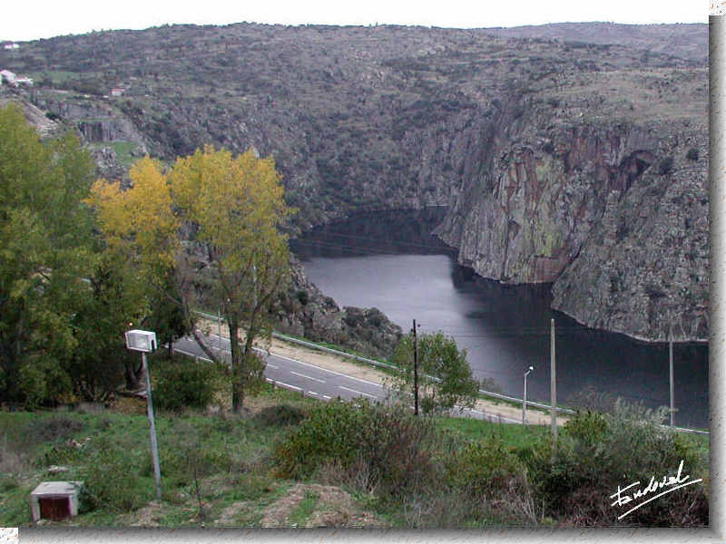 The river Duero as seen from Miranda do Douro side.